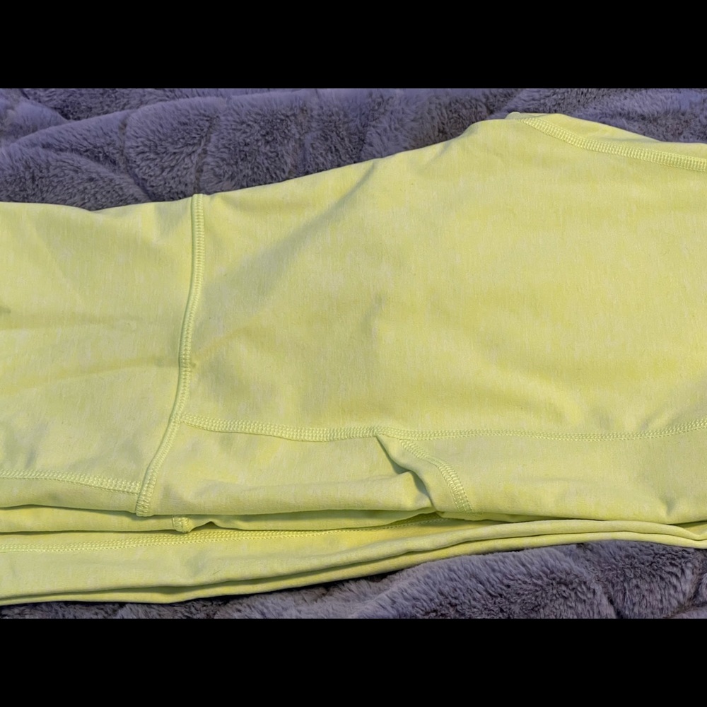 Neon yellow statement leggings